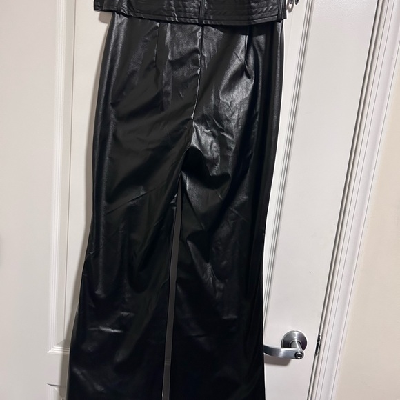 NWOT Flying Tomato “Hope You Know” Black Faux Leather Pants. - Picture 2 of 3